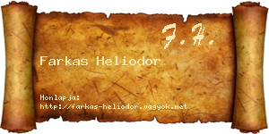 Farkas Heliodor névjegykártya